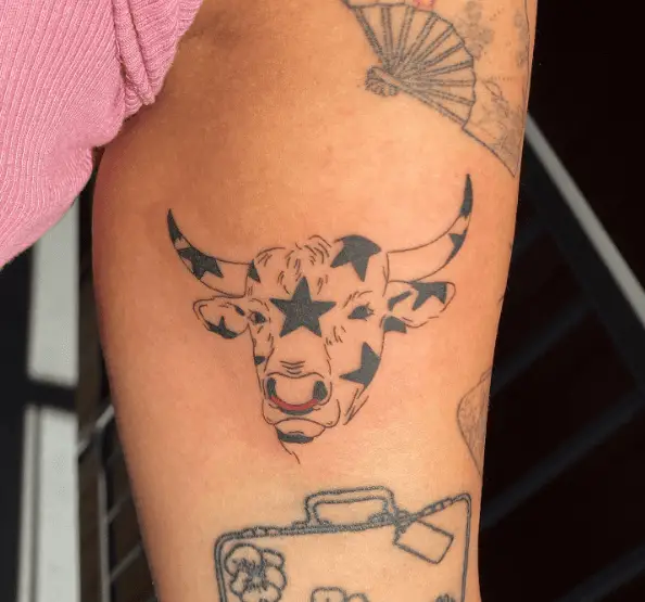Taurus Star Bull Head Tattoo