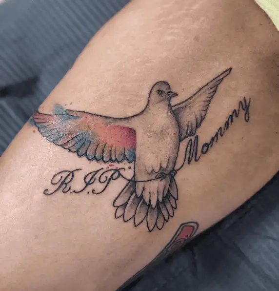 R.I.P Mommy with a Dove Tattoo