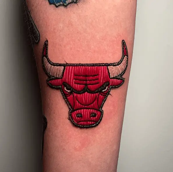 Red Ink Chicago Bulls Tattoo