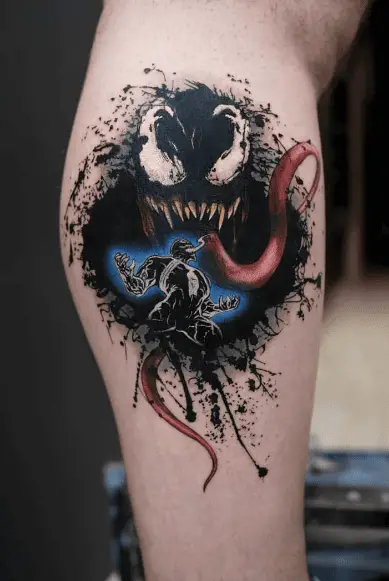 Quirky Colored Venom Tattoo