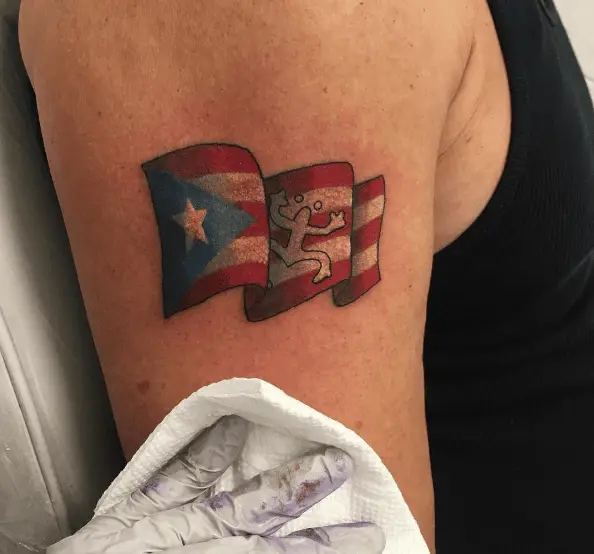 Small Puerto Rico Flag Arm Tattoo