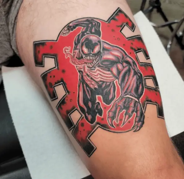 Red Ink Venom Tattoo Piece