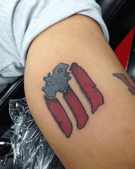 Puerto Rican Flag Arm Tattoo