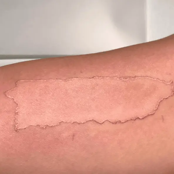 White Ink Puerto Rican Map Tattoo