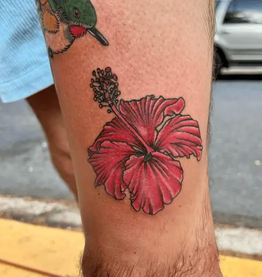 Red Ink Flor de Maga Tattoo 