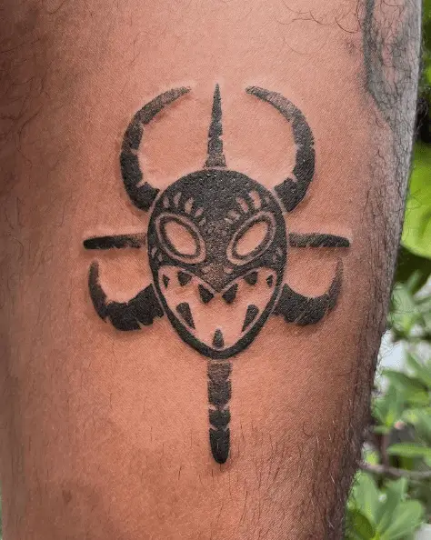 Black Ink Vejigante Tattoo