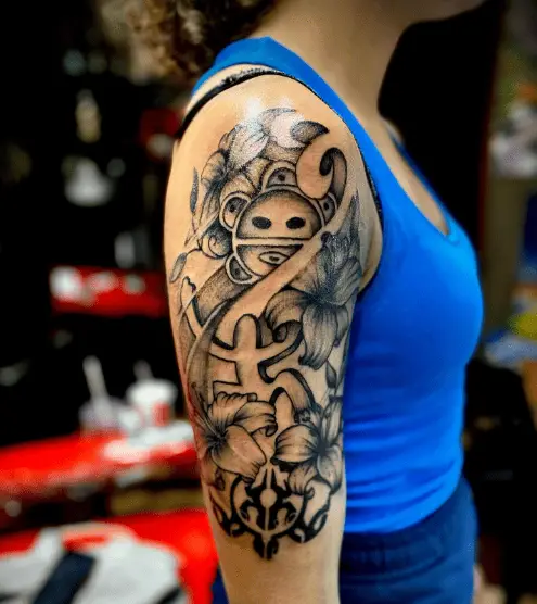 Native Puerto Rican Symbolism Arm Tattoo