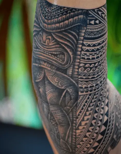 Hawaiian Tiki God Tattoo