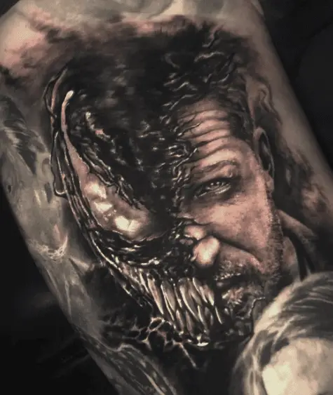 Eddie Brock being Venom Tattoo Piece