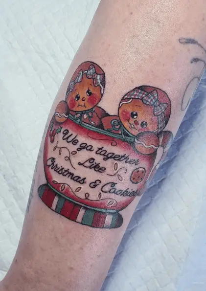 Couple Gingerbread Cookie Tattoo
