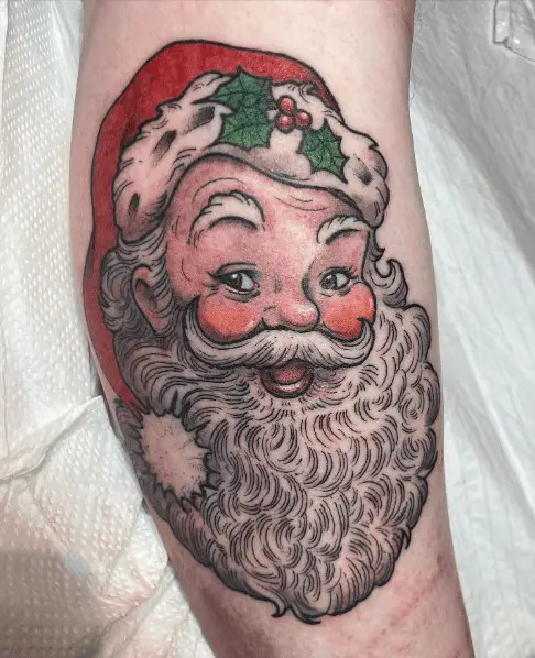 Smiling Santa Tattoo Piece