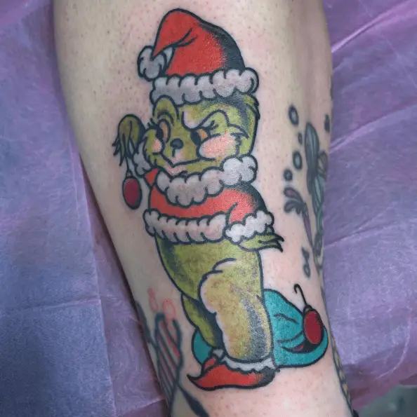 Baby Grinch Santa Tattoo