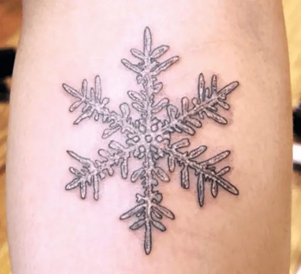 Embossed Snowflake Tattoo Piece 