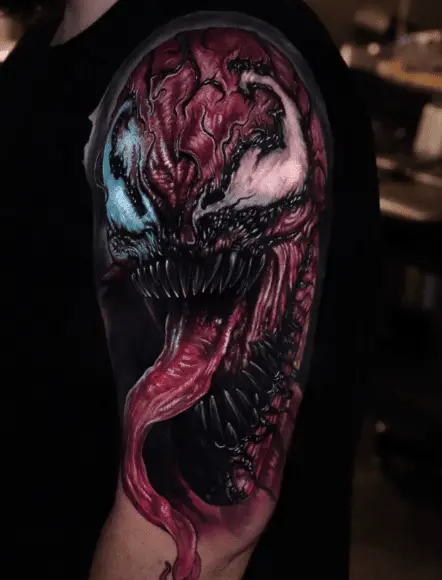 Venom Carnage Portrait Tattoo Piece