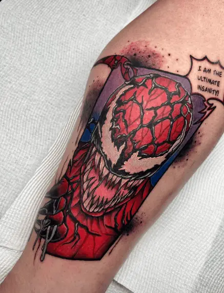 Red Ink Carnage Venom Tattoo