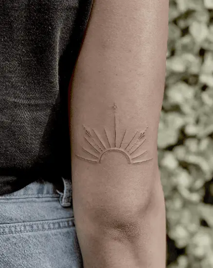 Sun Ornamental Arm Tattoo