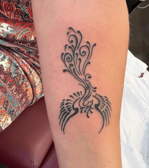 Decorative Lines Phoenix Tattoo