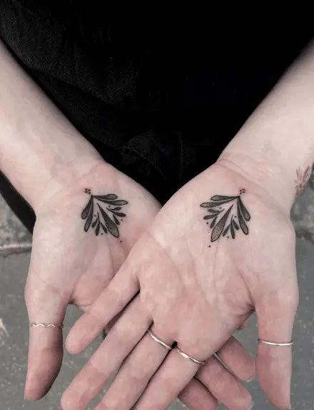 Double Palm Ornamental Tattoo