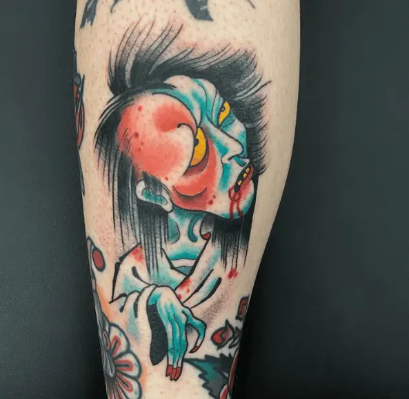 Creepy Piece of Yokai Tattoo