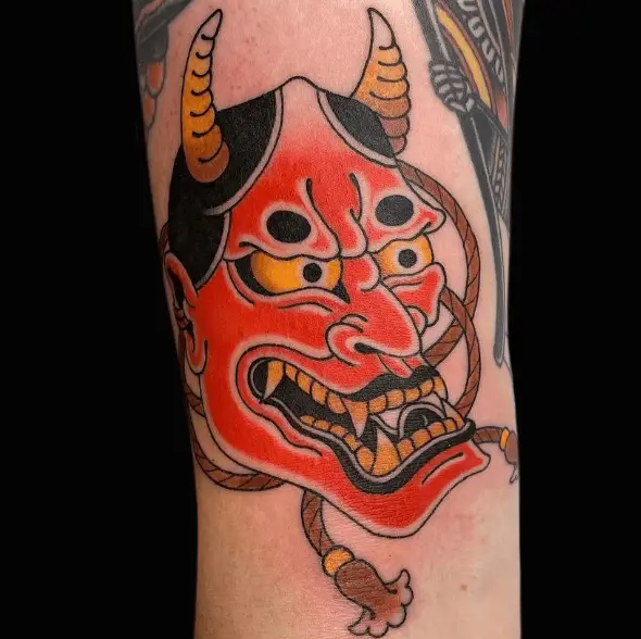 Japanese Mask Hannaya Tattoo