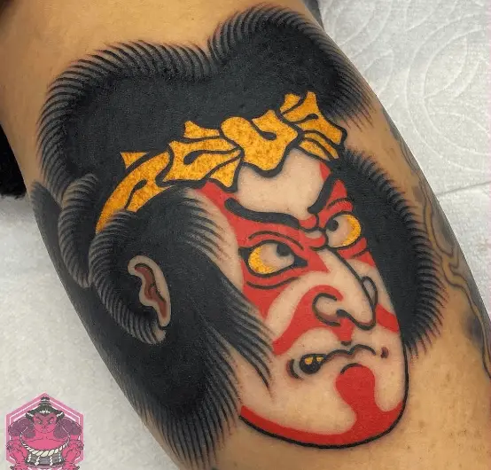 Kabuki Mask Tattoo