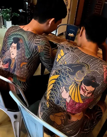 Traditional Japanese Concept Back Tattoo 