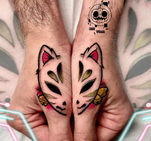 Kitsune Fox Comical Tattoo Piece