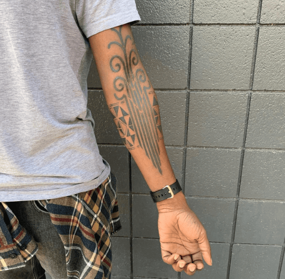 African Tribal Sleeve Tattoo