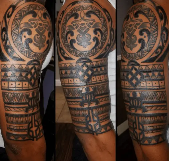 African Tribal Pattern Black Tattoo