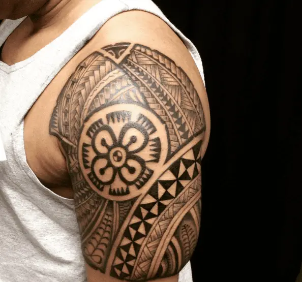 Polynesian African Tribal Fusion Tattoo
