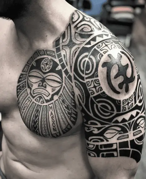 Mix of Marquesan, Samoan, and African Styles Tattoo