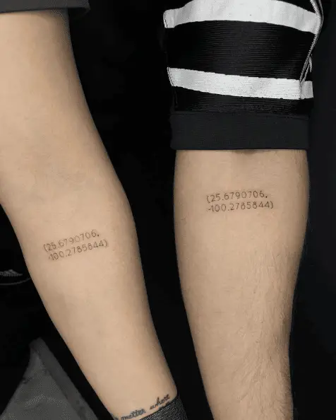 Matching Coordinated Tattoo for Couple
