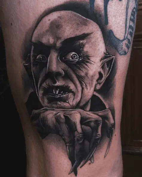 Nosferatu Movie Vampire Portrait Tattoo 