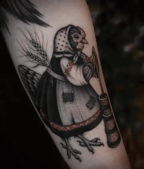 Kikimora Slavic Spirit and Witcher Monster Tattoo