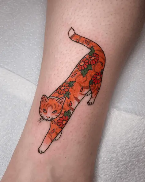 Ginger Tabby Monmon Cat Tattoo