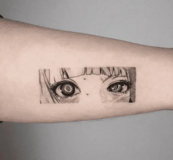 Hana Eyes From Prison School Anime Leg Tattoo