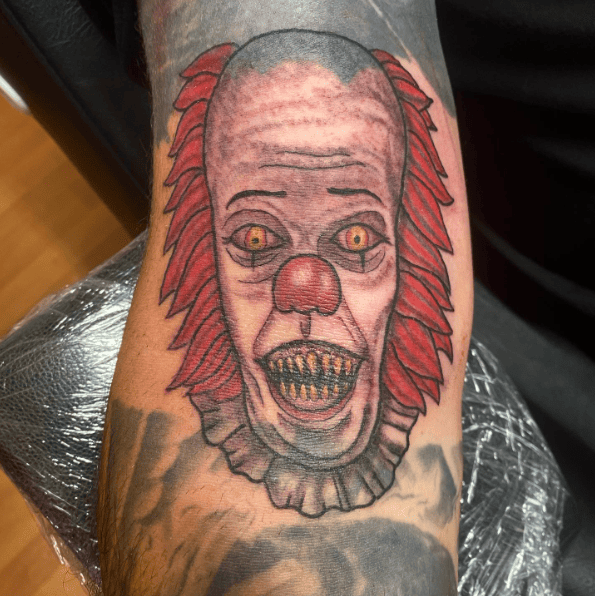 Pennywise The Clown Face Tattoo