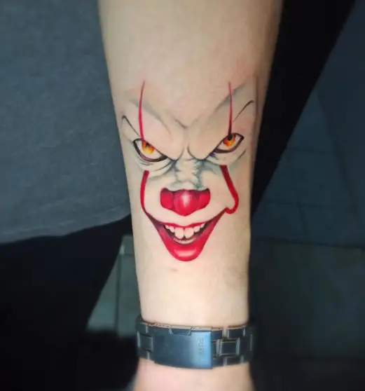 Pennywise Clown Smile Forearm Tattoo