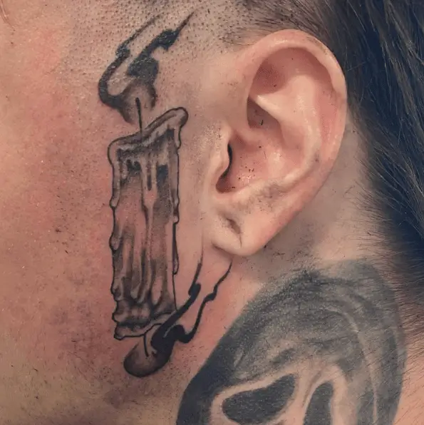 Burnt Candle Sideburn Tattoo