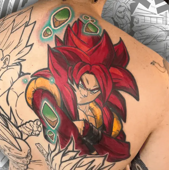 Dragon Ball Z Gogeta Back Tattoo