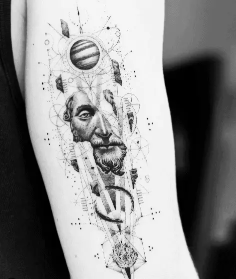 Marcus Aurelius Geometric Tattoo