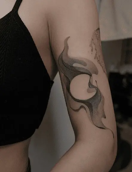 Abstract Art Circle Arm Tattoo