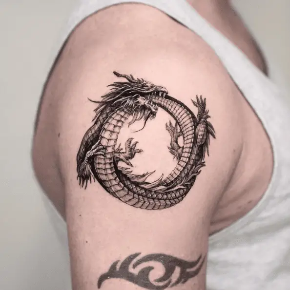 Dragon Ouroboros Arm Tattoo