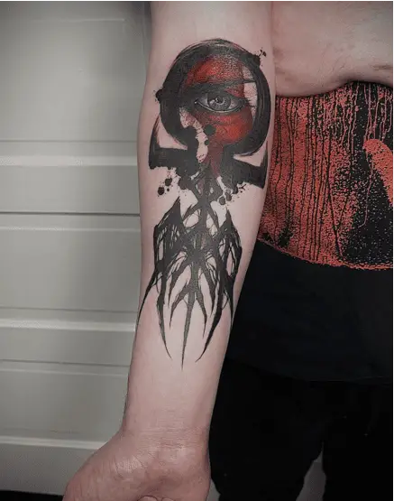 The Eye of Kratos Arm Tattoo