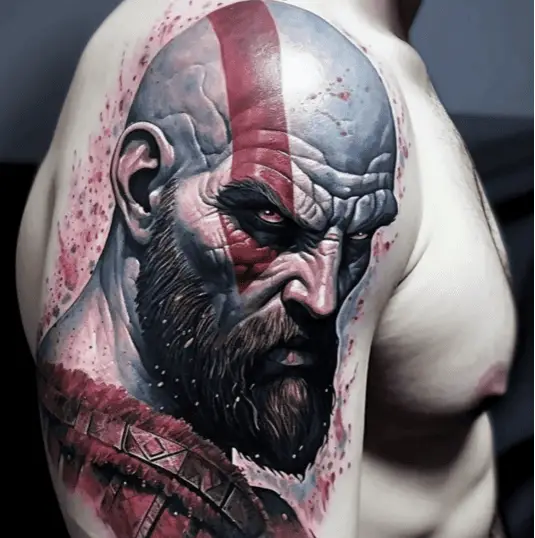 Red Visuals Kratos Upper Arm Tattoo