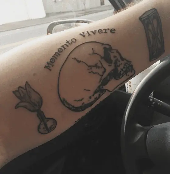 Memento Vivere and Skull Tattoo