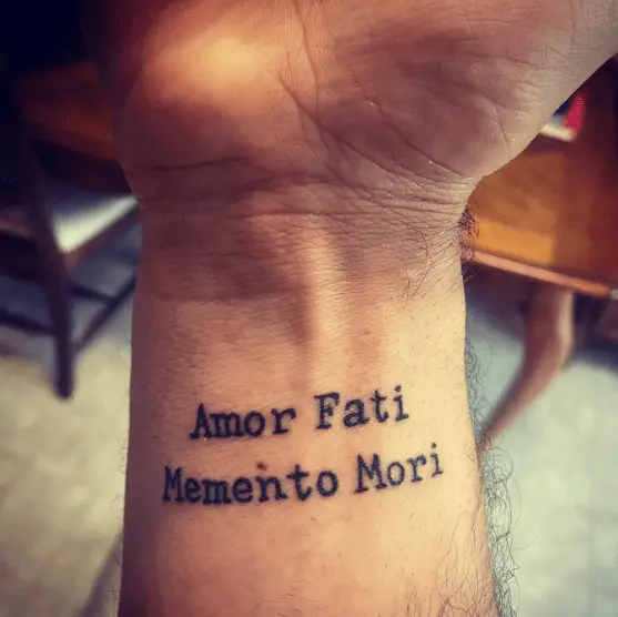 Amore Fati and Memento Mori Tattoo