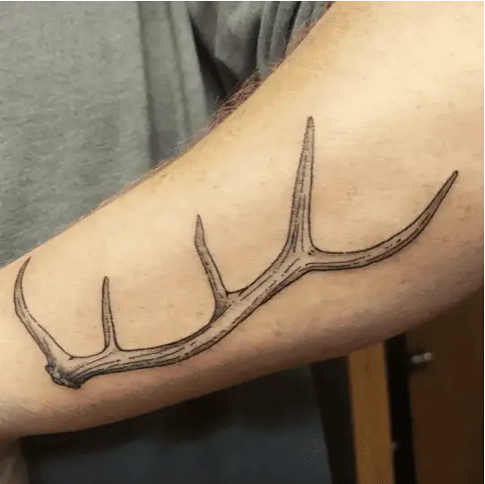 Simple Deer Antler Arm Tattoo