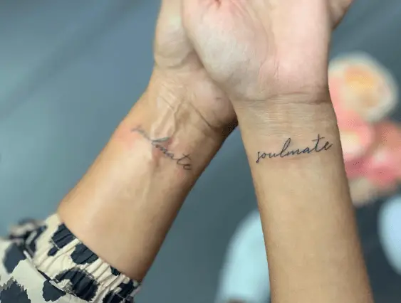 Soulmate Wrist Tattoo for Couple