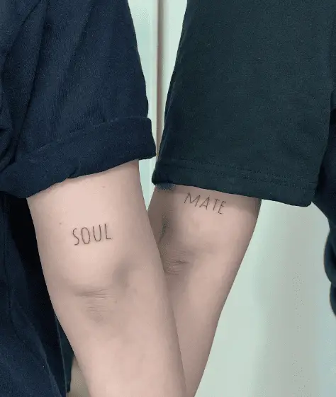 Split Soulmate Couple Tattoo